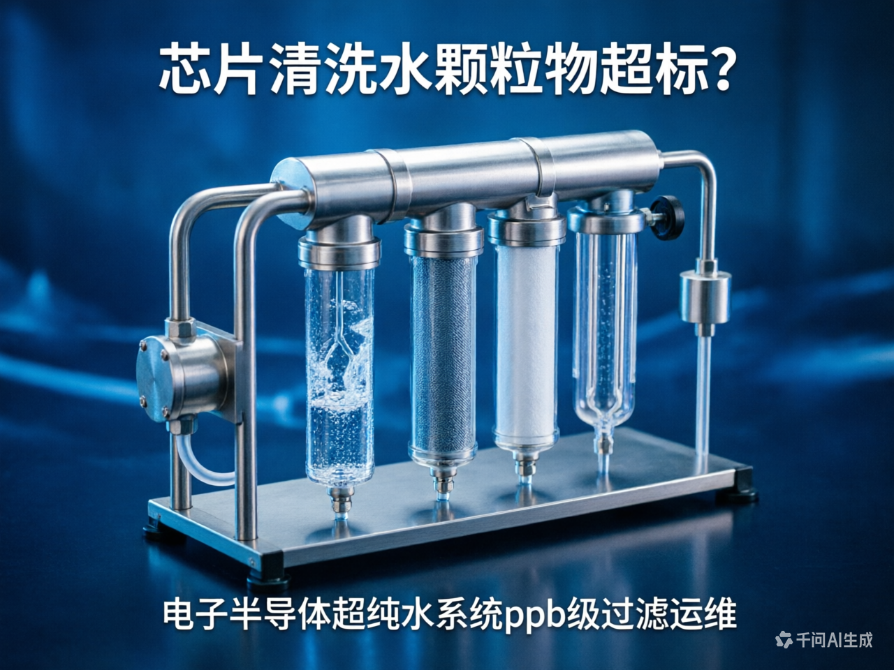 芯片清洗水颗粒物超标？电子半导体超纯水系统ppb级过滤运维