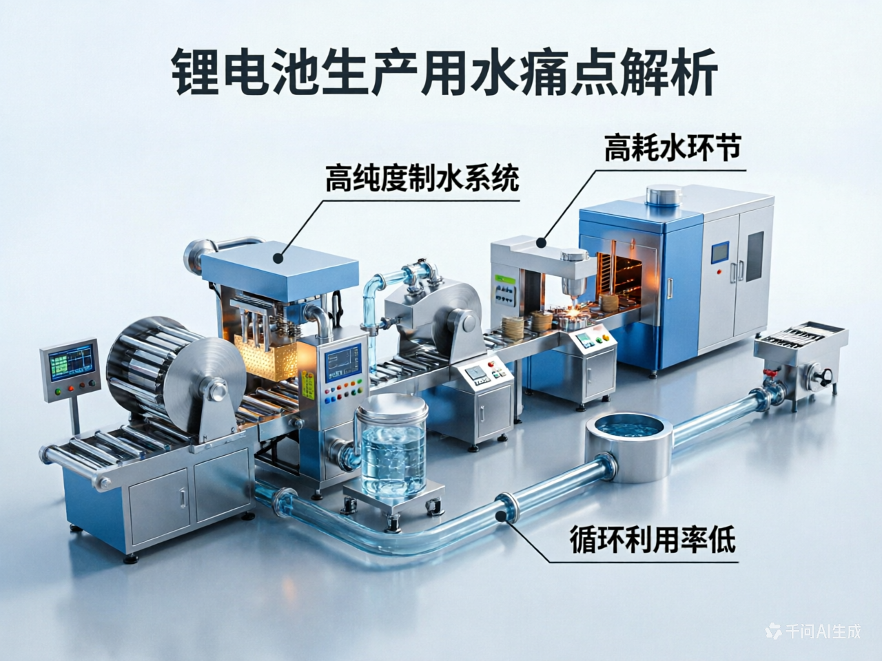 锂电池生产用水痛点全解析：从原水预处理到终端水质监测