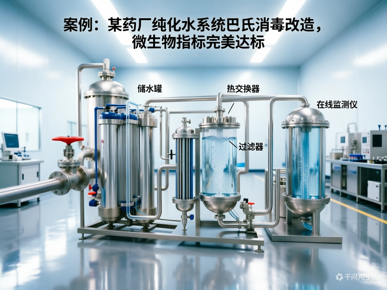💧 案例:某药厂纯化水系统巴氏消毒改造,微生物指标完美达标