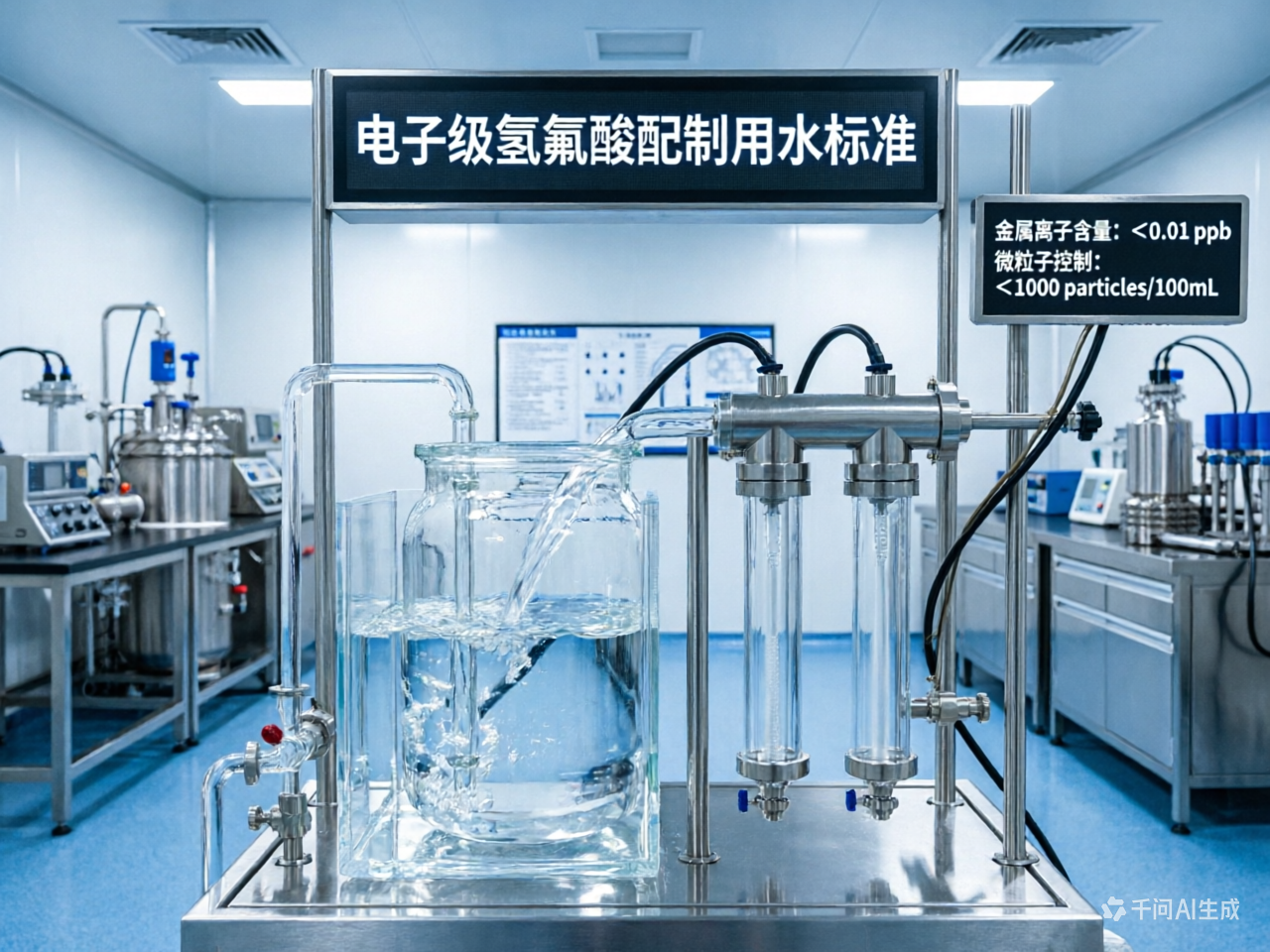 电子级氢氟酸配制用水标准:金属离子与微粒子的极致控制